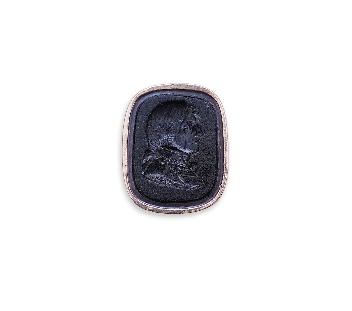 A gold and glass intaglio fob seal depicting Nelson, early 19th century